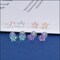 Colorful Clear Earrings for Sports/Work, Medical Grade Plastic Stud Earrings for Sensitive Ears
